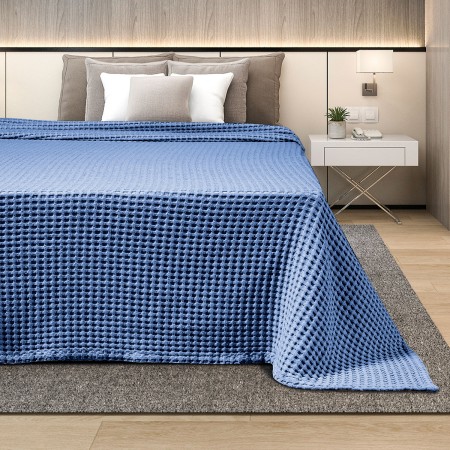 ADAM HOME - ΚΟΥΒΕΡΤΑ ΠΙΚΕ ΥΠΕΡΔΙΠΛΗ BLUE (220X240) 