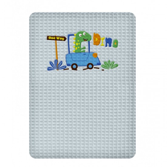 ADAM HOME - ΚΟΥΒΕΡΤΑ ΠΙΚΕ ΑΓΚΑΛΙΑΣ  ADAM HOME DINOSAUROS BLUE (80X110)