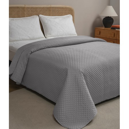 ADAM HOME - ΚΟΥΒΕΡΛΙ SATEN ΥΠΕΡΔΙΠΛΟ  IMPERIAL GREY (220Χ240)