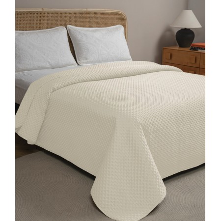 ADAM HOME - ΚΟΥΒΕΡΛΙ SATEN ΥΠΕΡΔΙΠΛΟ  IMPERIAL ECRU (220Χ240)