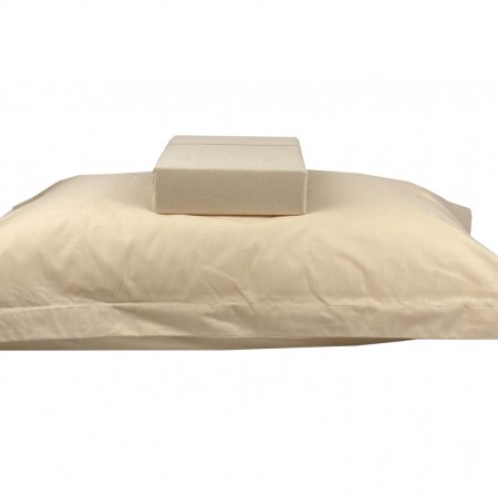 ASTRON-Μαξιλαροθήκες Οxford Πεννιέ Beige 2(52×72+4 cm)