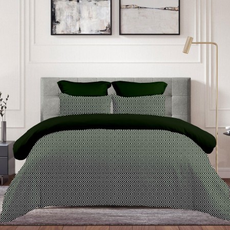 ASTRON - ΣΕΝΤΟΝΙ ΜΕ ΛΑΣΤΙΧΟ ΥΠΕΡΔΙΠΛΟ Boho Green (160X200+30)
