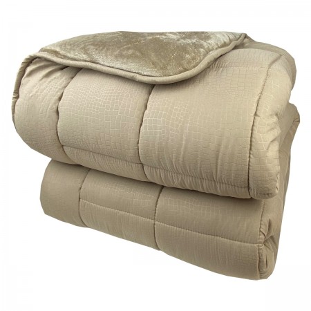 ASTRON - Κουβερτοπάπλωμα Υπέρδιπλο Beige (2.20X2.40)