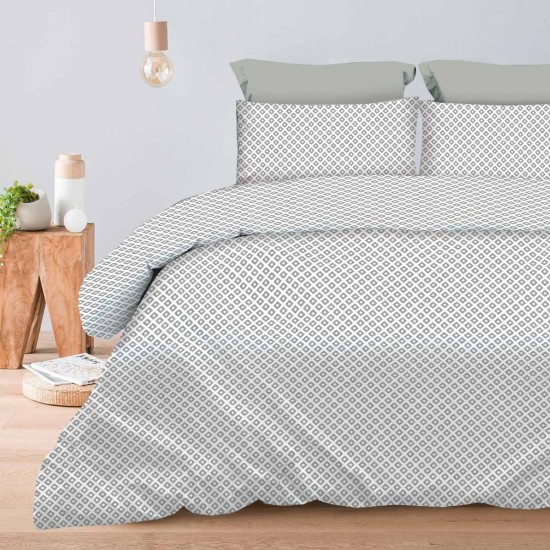 ASTRON - Σετ Σεντόνια Μονά Ariel Grey 2Χ(175X260)+1Χ(52Χ72)
