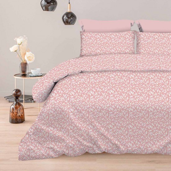 ASTRON - Σετ Σεντόνια Μονά Emelia Dusty Rose 2Χ(175X260)+1Χ(52Χ72)