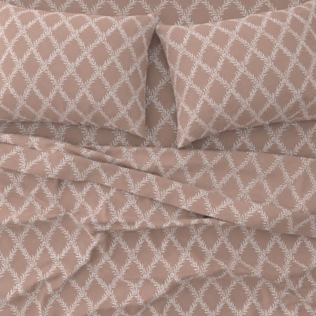 ASTRON - Σετ Σεντόνια Υπέρδιπλα Lucia Chocolat t 2Χ(2,45Χ2,60) + 2Χ(52Χ72)