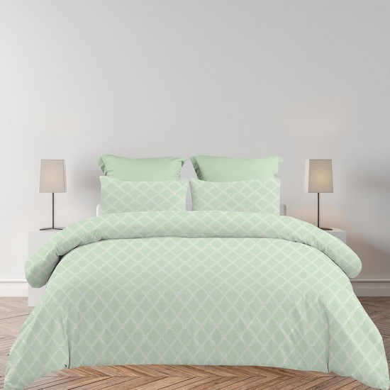 ASTRON - Σετ Σεντόνια Υπέρδιπλα Lucia Olive 2Χ(2,45Χ2,60) + 2Χ(52Χ72)