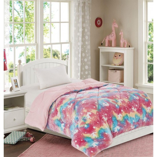 DIMCOL - Κουβερτοπάπλωμα φωσφορίζον Unicorn Pink (160Χ220) DIMCOL - Κουβερτοπάπλωμα φωσφορίζον Unicorn Pink (160Χ220)