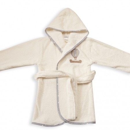 DIMCOL - ΜΠΟΥΡΝΟΥΖΙ Με Κέντημα- bebe ΑΕΡΟΣΤΑΤΟ 01 SIZE:02 ECRU-GREY