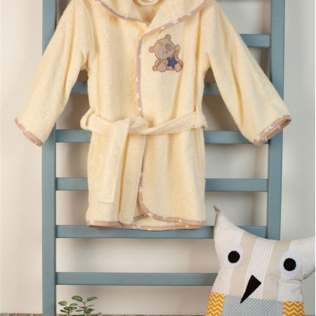 DIMCOL - ΜΠΟΥΡΝΟΥΖΙ Με Κέντημα bebe Star Bear 153 SIZE:04 ECRU
