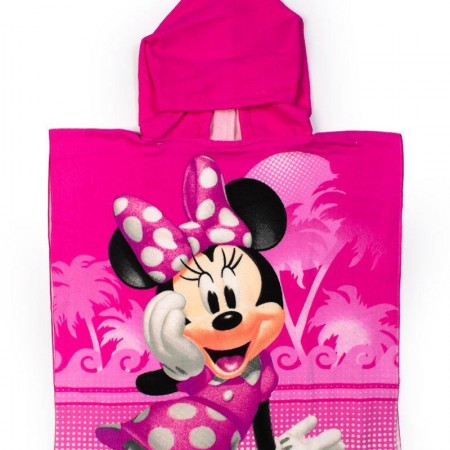 DIMCOL - Πόντσο Θαλάσσης Quick Dry Disney Home Minnie 05 Fuchsia (50X100)