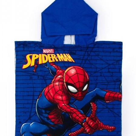DIMCOL - Πόντσο Θαλάσσης Quick Dry Disney Home Spiderman 04 Blue (50X100)