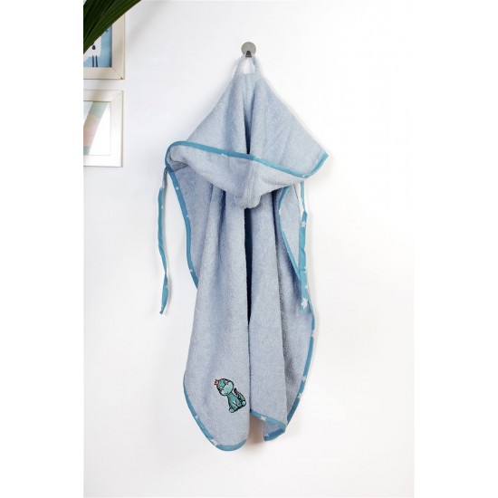DIMCOL -  Κάπα Με Κέντημα bebe Dinosaur 179 Sky Blue (75X85) 
