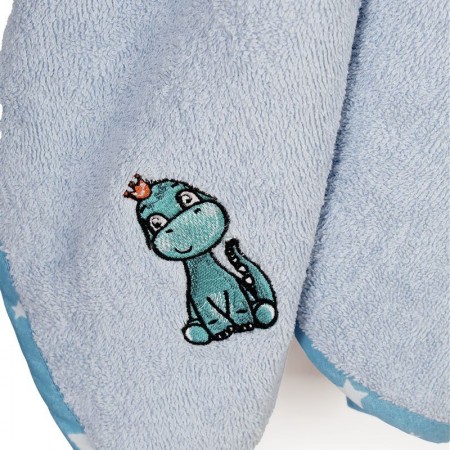 DIMCOL -  Κάπα Με Κέντημα bebe Dinosaur 179 Sky Blue (75X85) 