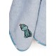 DIMCOL -  Κάπα Με Κέντημα bebe Dinosaur 179 Sky Blue (75X85) 