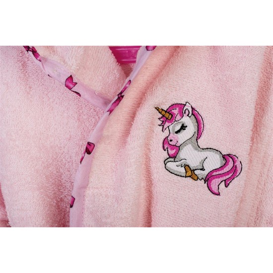DIMCOL - ΜΠΟΥΡΝΟΥΖΙ Με Κέντημα bebe Unicorn 187 Size 02 Pink