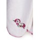 DIMCOL -  Κάπα Με Κέντημα bebe  Unicorn 188 White-Pink (75X85) 
