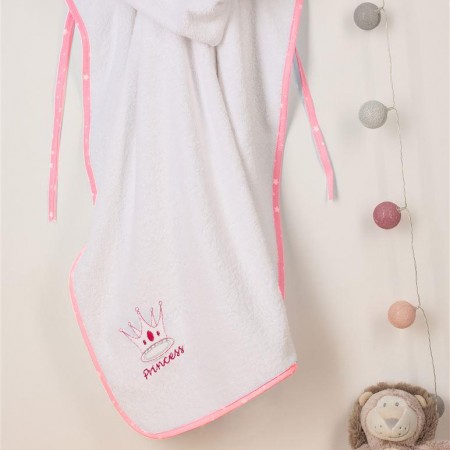 DIMCOL -  ΚΑΠΑ bebe PRINCESS 36 75X85 WHITE-PINK
