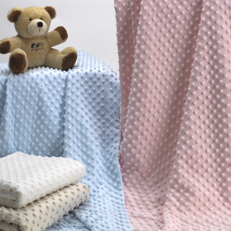 MORA-COPITOS C80-Κουβέρτα Fleece Σιέλ-Αγκαλιάς 2 Όψεων-0.80X1.10