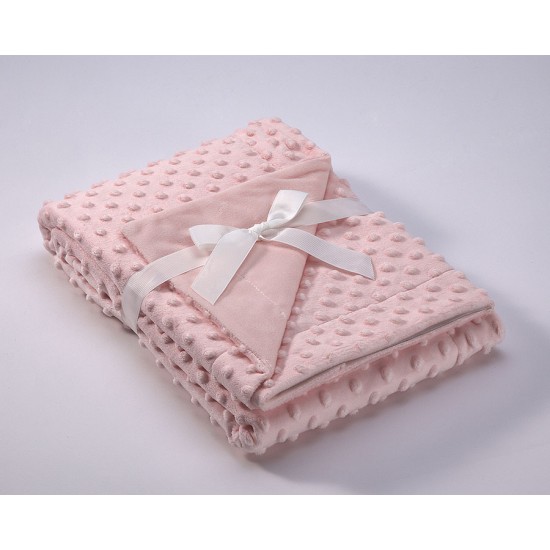 MORA-COPITOS C80-Κουβέρτα Fleece Ροζ-Αγκαλιάς 2 Όψεων-0.80X1.10