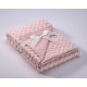 MORA-COPITOS C80-Κουβέρτα Fleece Ροζ-Αγκαλιάς 2 Όψεων-0.80X1.10