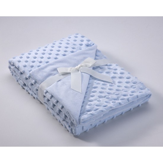 MORA-COPITOS C80-Κουβέρτα Fleece Σιέλ-Αγκαλιάς 2 Όψεων-0.80X1.10