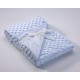 MORA-COPITOS C80-Κουβέρτα Fleece Σιέλ-Αγκαλιάς 2 Όψεων-0.80X1.10