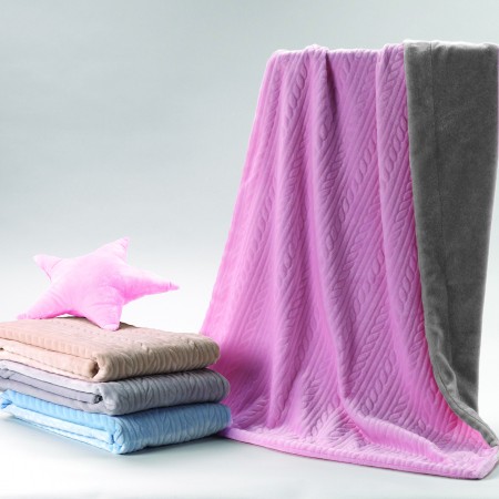 MORA-MIMOS G84-Κουβέρτα Fleece Σιέλ-Κούνιας 2 Όψεων-1.10x1.40
