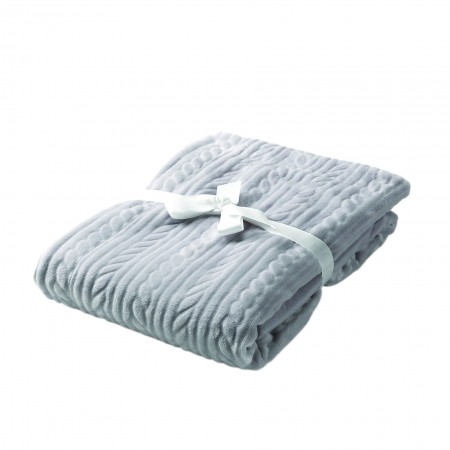 MORA-MIMOS G84-Κουβέρτα Fleece Γκρι-Κούνιας 2 Όψεων-1.10x1.40