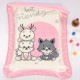 MORA - ΒΡΕΦΙΚΗ ΚΟΥΒΕΡΤΑ ΒΕΛΟΥΤΕ ΚΟΥΝΙΑΣ MORVEN PICCOLA L43 PINK 110X140