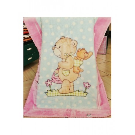 MORA - ΒΡΕΦΙΚΗ ΚΟΥΒΕΡΤΑ ΒΕΛΟΥΤΕ ΑΓΚΑΛΙΑΣ MORVEN PICCOLA 402 PINK  80X110