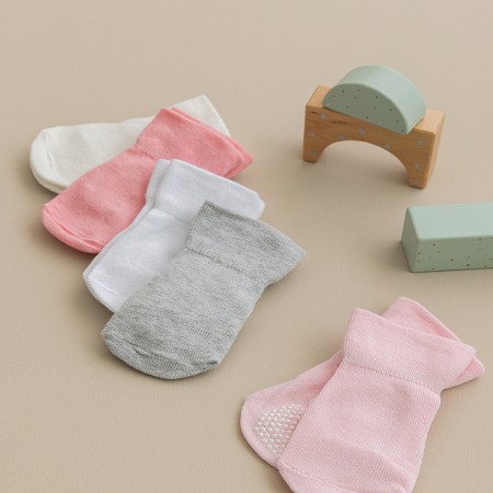 PALAMAIKI - Σετ 5 Ζευγάρια Καλτσάκια New Baby NB0145 GIRL