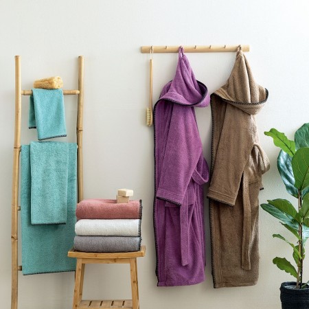 PALAMAIKI - Μπουρνούζι Bath Collection BRIDGE VIOLET Medium