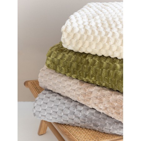 PALAMAIKI - Κουβέρτα Fleece ASTER BEIGE (220x240)